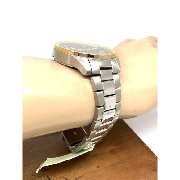 Michael Kors Men's Watch MK8880 Quartz Chronograph Black Dial Two Tone Steel - Picture 13 of 15